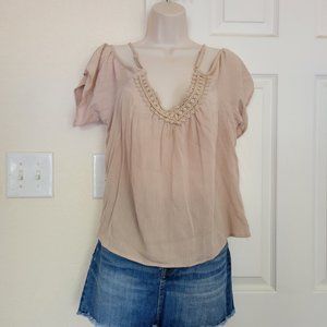 Ambiance Cold-shoulder Blouse Size M